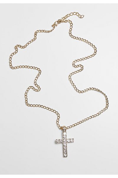 Urban Classics Accessoires Diamant-Kreuz-Halskette