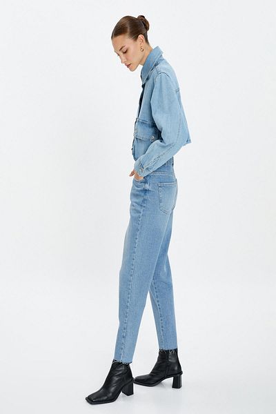 Koton Mittlere Indigo-Jeans für Damen