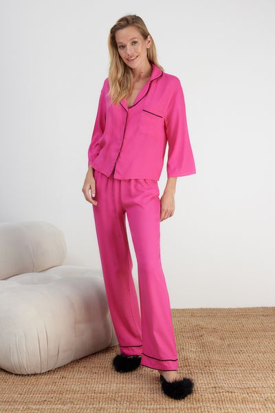 WAYNAP Women's Winter Plus Size Pajama Set Camisole Patterned Set Waynap  8961 - Trendyol