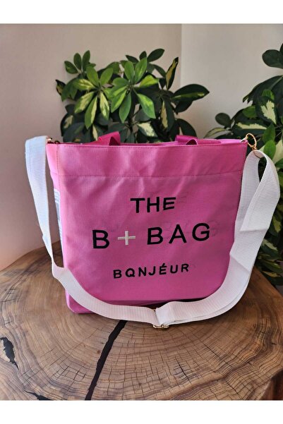 BQNJEUR The B+Bag Uzun Askılı Kanvas Kumaş Omuz Çantası