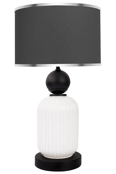 MINIMAL ETICARET VE BILGI TEKNOLOJILERI Lotus Opal Black - White Glass Lampshade