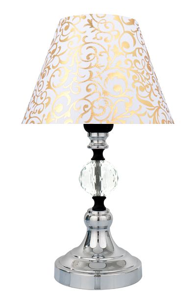 MINIMAL ETICARET VE BILGI TEKNOLOJILERI Omega Crystal Silver Chrome Cone Mini Lampshade