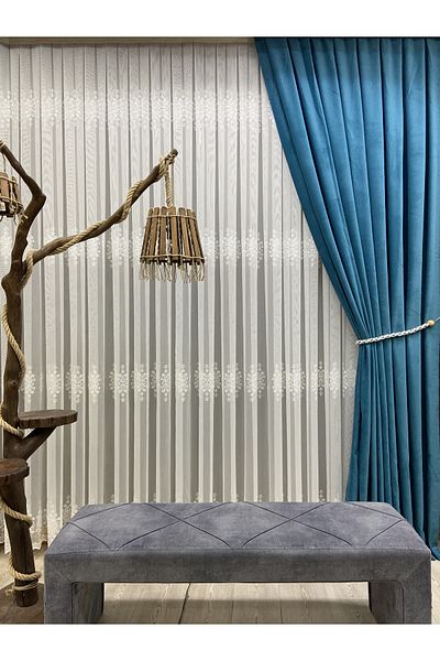 Akcan Close Pleat 1e 3 Pleat Suede Velvet Background Curtain