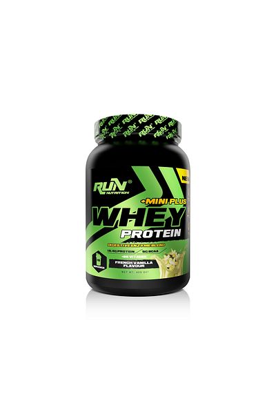 Run Nutrition Whey Protein Mini Plus French Vanilla Flavored - 400g - 16 Serves - Gifted