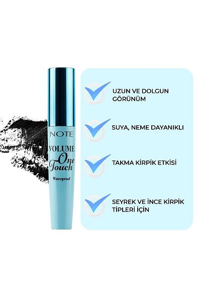 NOTE Volume One Touch Waterproof Volume and Lengthening Mascara - Black