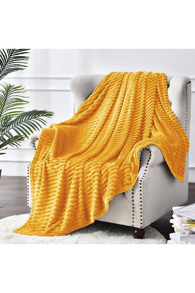 Mulberry Wellsoft Corded Single TV Blanket Bedspread Throw Pillow with Gift 140x190 Cm