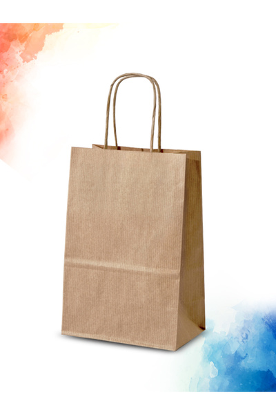 nna tasarım Kraft Paper Bag/ Paper Sachet Small 18X8X24Cm 25 Pcs