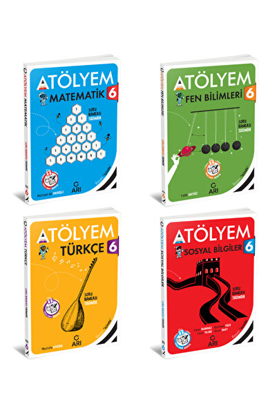 Arı Yayıncılık Arı Yayınları 6 Sınıf Matematik Fen Türkçe Sosyal Akıllı Atölyem Seti 4 Kitap