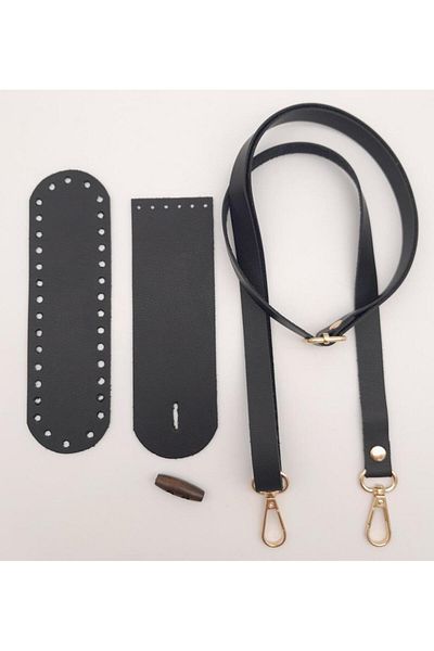 angel çanta aksesuar Angel Black Mini Bag - Τεχνητό δέρμα, Ξύλινο Κουμπί, Σετ Κινητού Τηλεφώνου Ανοιχτό Χρυσό Μεταλλικό