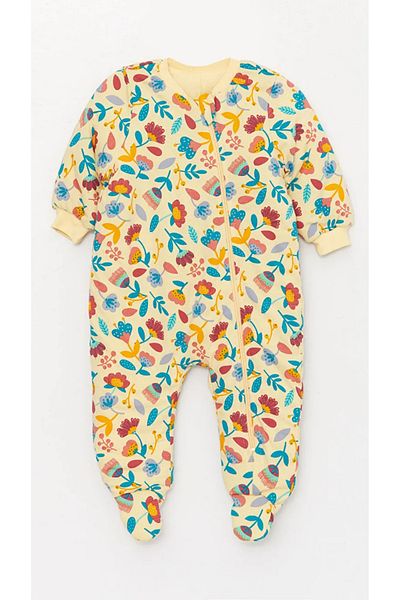 LC Waikiki Crew Neck Long Sleeve Printed Baby Girl Sleeping Bag