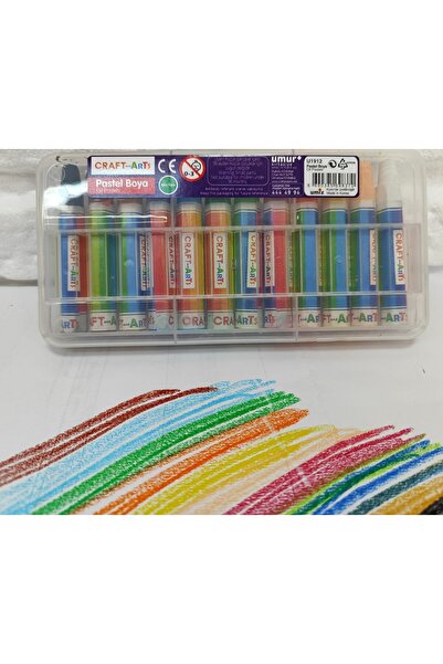 Umix Craft & Arts Plastik Kutulu Yağlı Pastel Boya 12'li