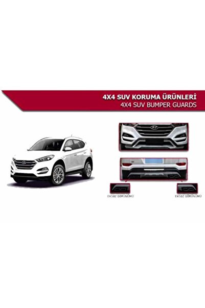 Niken Hyundai tucson ön arka tampon koruması difüzör 2015-2018 Uyumlu