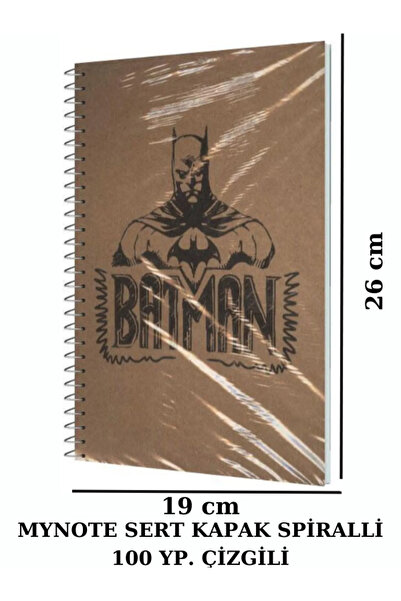 Mynote BATMAN HARD COVER 19 * 26 CM 100 YPSTRIPED NOTEBOOK
