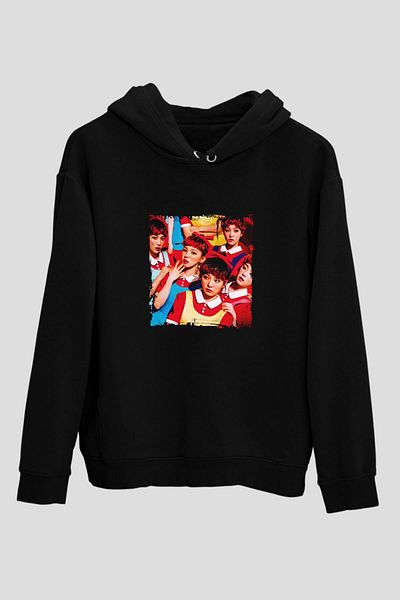 Pisa Art Μαύρο φούτερ με στάμπα Red Velvet Unisex