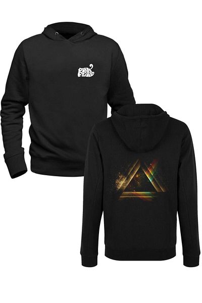 Pisa Art Pink Floyd εμπριμέ μαύρο μπροστινό πίσω εμπριμέ φούτερ