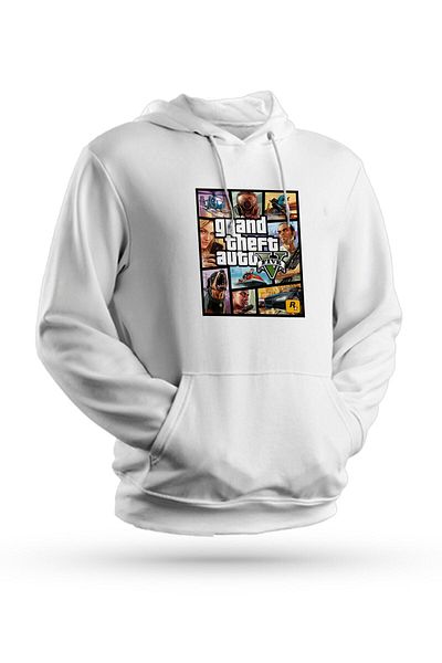 Pisa Art Φούτερ με κουκούλα Grand Theft Auto Gta με στάμπα λευκό Unisex