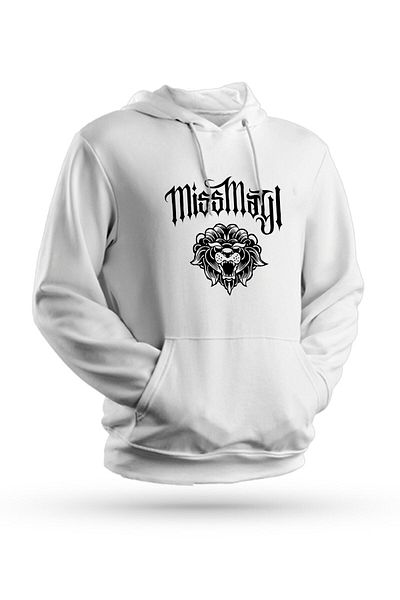 Pisa Art Φούτερ Miss May I με στάμπα λευκό Unisex με κουκούλα