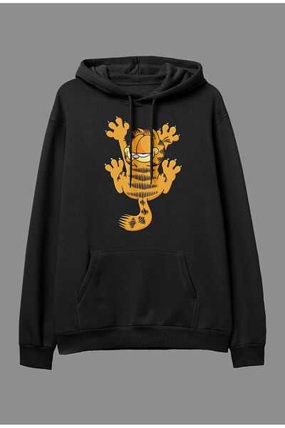 Pisa Art Суитшърт с качулка и принт Garfield Oversize
