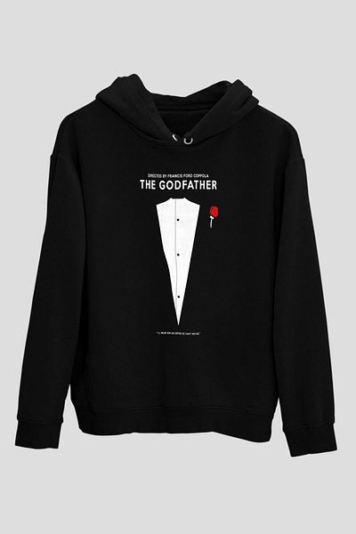 Pisa Art Μαύρο φούτερ με στάμπα Godfather Unisex