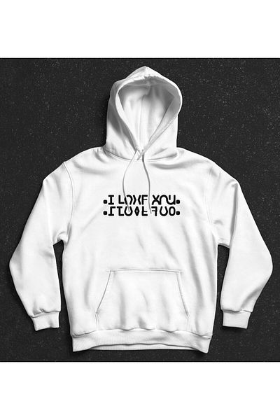Pisa Art Φούτερ με κουκούλα με διπλό εμπριμέ I Love You