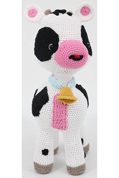 nisa46 Amigurumi Örgü Oyuncak Uyku Ve Oyun Arkadaşı İnek