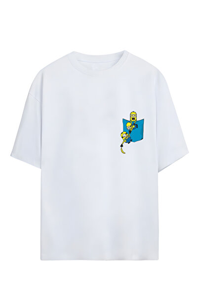 Adrift Minions - Tricou oversize unisex cu design de buzunar