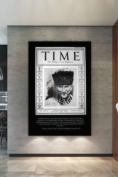 Morfil Sanat Atölyesi Atatürk Mustafa Kemal Time Dergisi Kanvas Tablo Okullar...