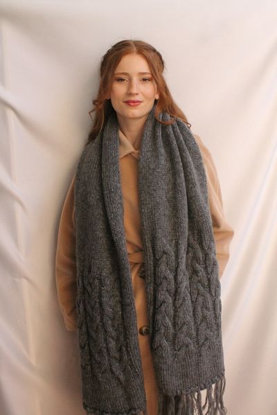 bySenaAkca Women's Thick Knitwear Knitted Shawl