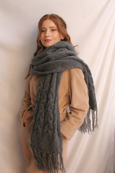 bySenaAkca Women's Thick Knitwear Knitted Shawl