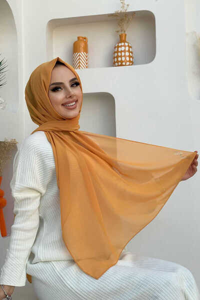 Bym Fashion 2019 Chiffon Shawl Mustard