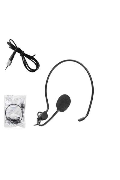 Mito Kafa Mikrofonu (HEADSET) Telsiz Kafa Mikrofonu 1 Metre -3.5 mm Yüzüklü