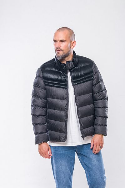 Kevin K232 Men's Matte Black Puffer Jacket