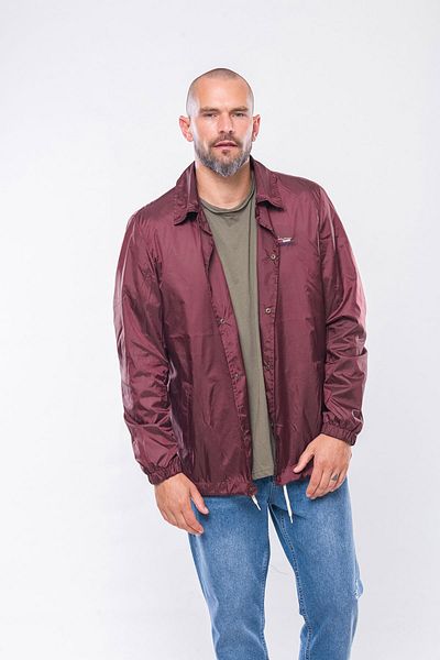 Kevin K238 Men's Claret Red Thin Seasonal Coat