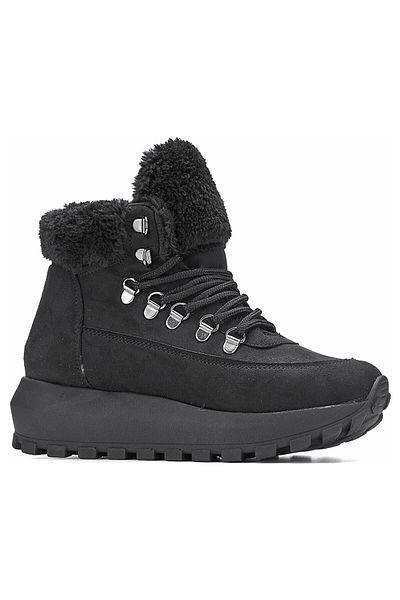 Akyalçın Women's Daily Lace Up High Sole Thick Sole Fur Winter Boots