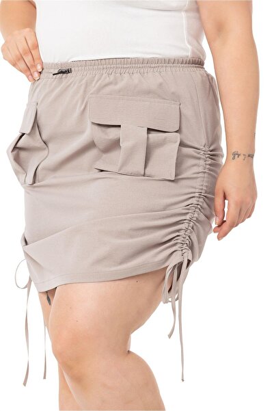 DISENTIS MODEST Μίνι κοσμηματοποιημένη φούστα μεγάλου μεγέθους