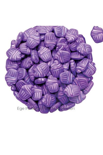 Ege Pastacılık Purple Edible Cake Decoration Cupcake - 100Gr