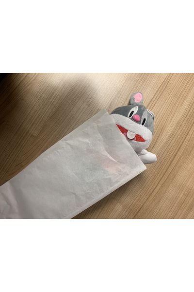 Kraft 20 pieces 14.5*30 cm with bellows white kraft gift package packaging liquid-proof white bag packing