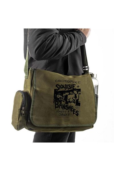 DEEFWEAR Πράσινη τσάντα αγγελιοφόρου τυπωμένη Unisex Siouxsie Banshees
