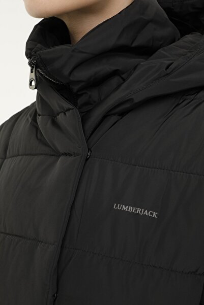 lumberjack W-SN36 KARINA COAT 2PR Siyah Kadın Uzun Kaban