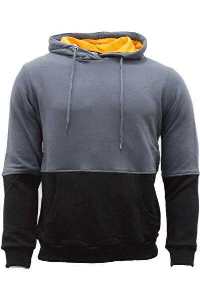 Joma SWEAT HOODY PAMUK WOOD M ERKEK ANTRASİT SİYAH
