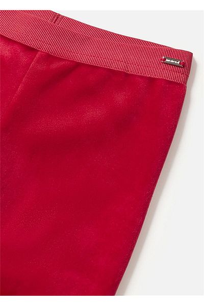 MAYORAL Girl's Velvet Leggings Red 727