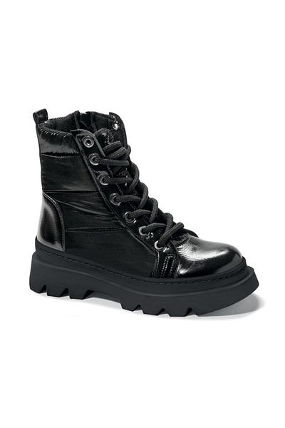Sanbe 132 Y 4907 31-36 GIRL'S BOOTS λουστρίνι μαύρο