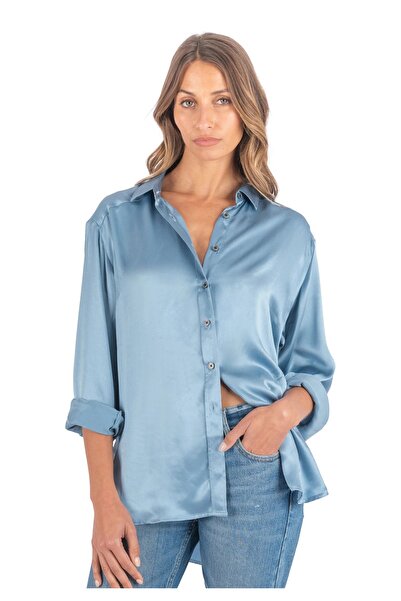 Piola Club Hafif Dökümlü Kadın Saten Gömlek