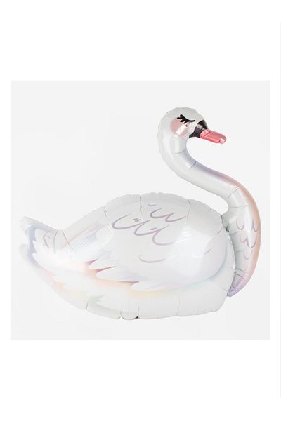 LOTUS PARTY Σετ πάρτι γενεθλίων με θέμα το 9 ετών - Swan Foil Balloon Gold Color Number Foil Balloon
