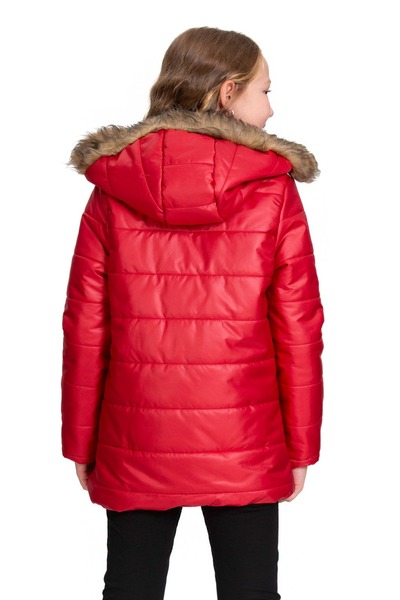 PRENSES KİDS Kürklü Kız Çocuk Şişme Mont CEPLİ VE KAPÜŞONLU