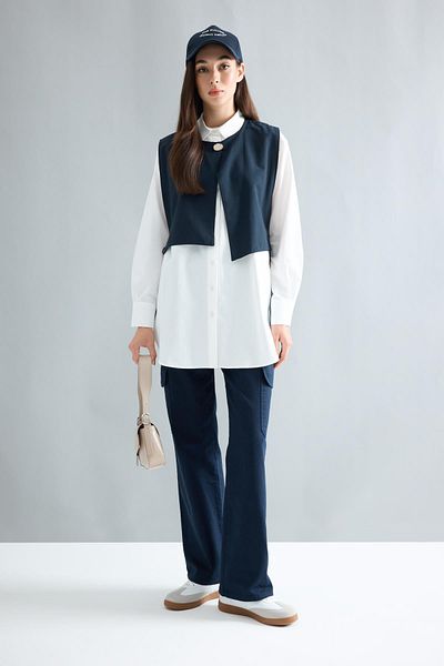 DeFacto Gabardine-Hose mit weitem Bein und Cargotaschen B1259ax23au