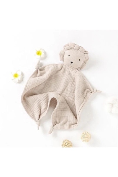 LusnikaStore Uyku Arkadaşım Aslan %100 Pamuk Müslin Organik (YIKANMIŞTIR)