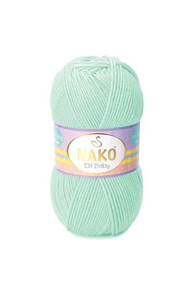 NAKO Elit Baby Hand Knitting Yarn Water Lily Green 10307 - 5 Pieces