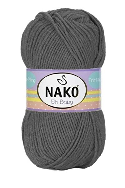 NAKO Elit Baby El Örgü İpi Koyu Gri 10994 - 5 Adet