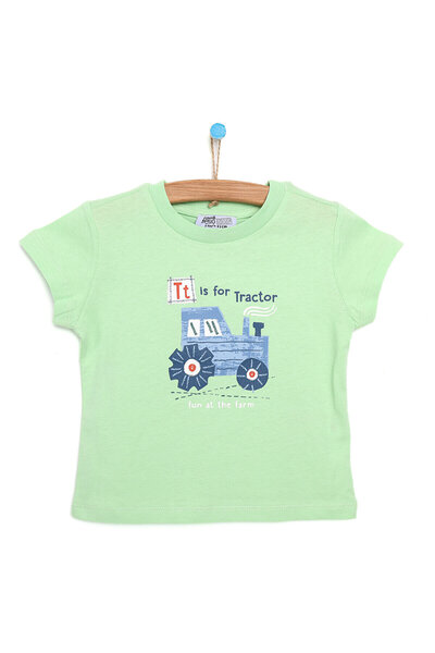 ebebek Hello Baby Basic Traktör Baskılı Tshirt Erkek Bebek
